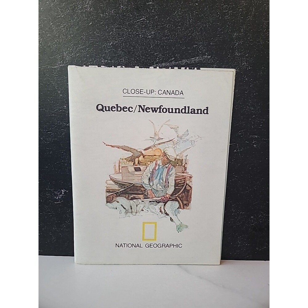 1980 May Close-Up QUEBEC & NEWFOUNDLAND Canada National Geographic Map
